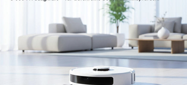 Tesvor S8 Max Saugroboter auf hellem Boden im Wohnzimmer