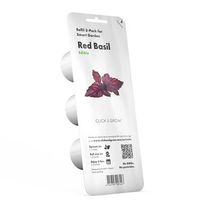 Click & grow Pflanzkapsel - roter Basilikum (3-er Packung)