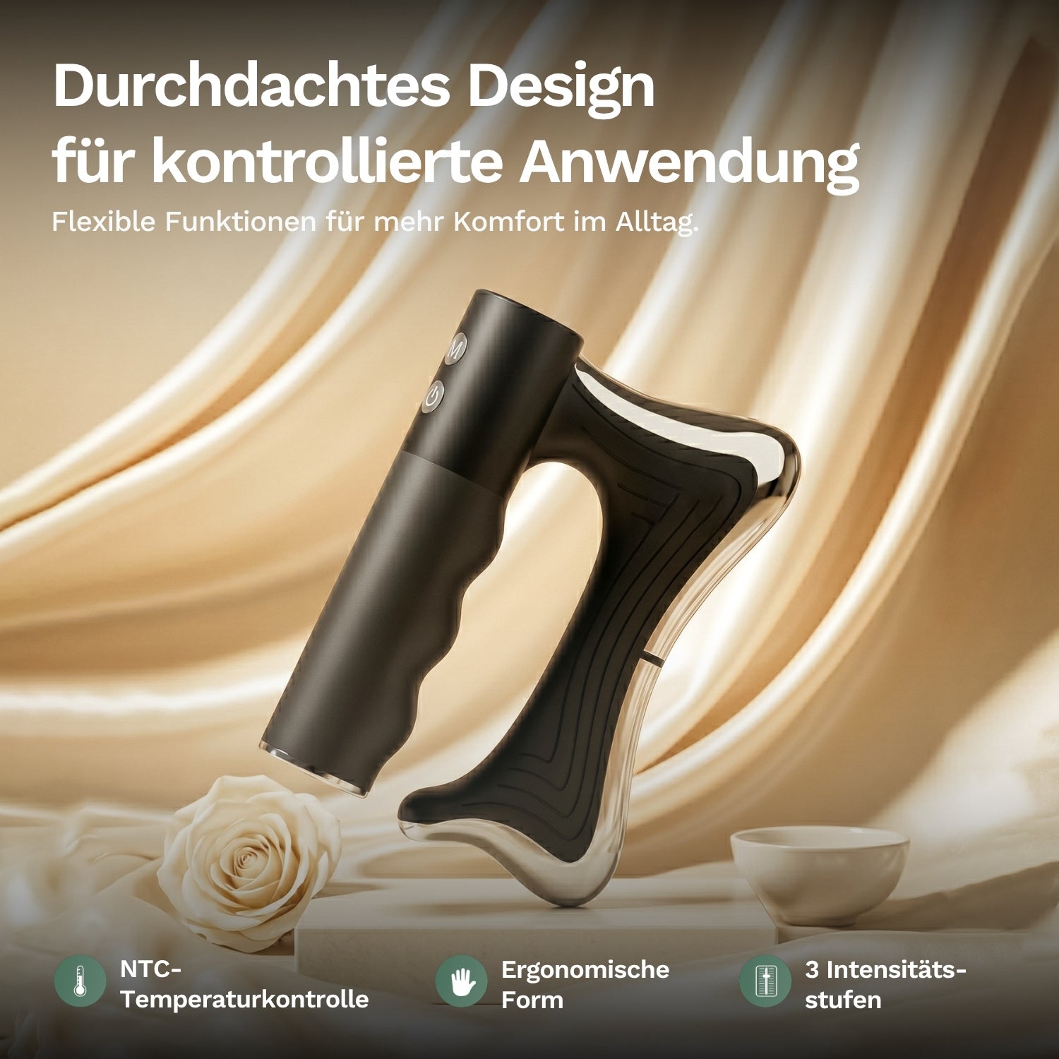 Faszienmesser mit Temperaturkontrolle und ergonomischer Form für kontrollierte Anwendung