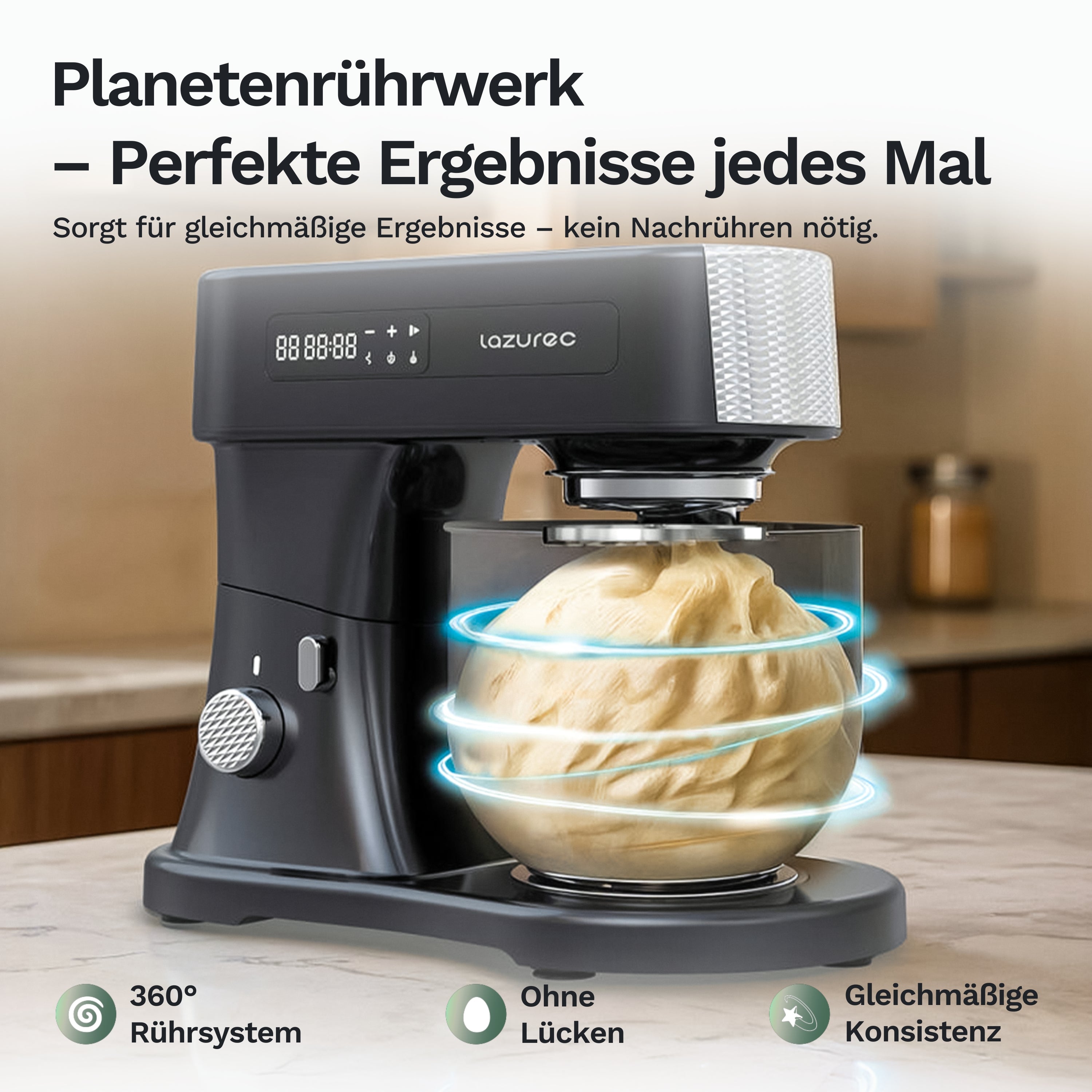 Bakara Mix One Rührmaschine mit Planetenrührwerk für gleichmässigen Teig