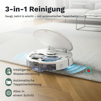Tesvor S8 Max - Saug und Wischroboter mit automatischer Staubbox-Reinigung (Upgraded Version)