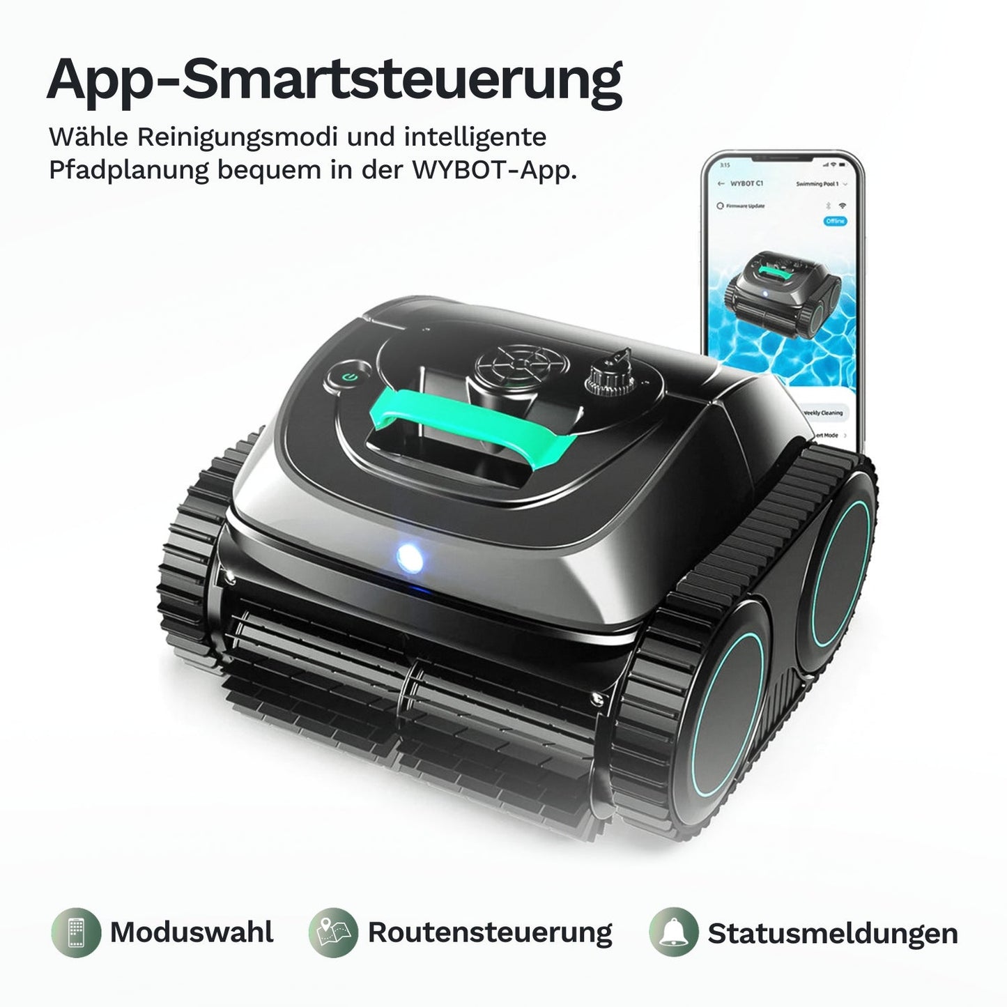 Wybotics Wybot C1 - Akumulatorowy robot basenowy z inteligentną nawigacją