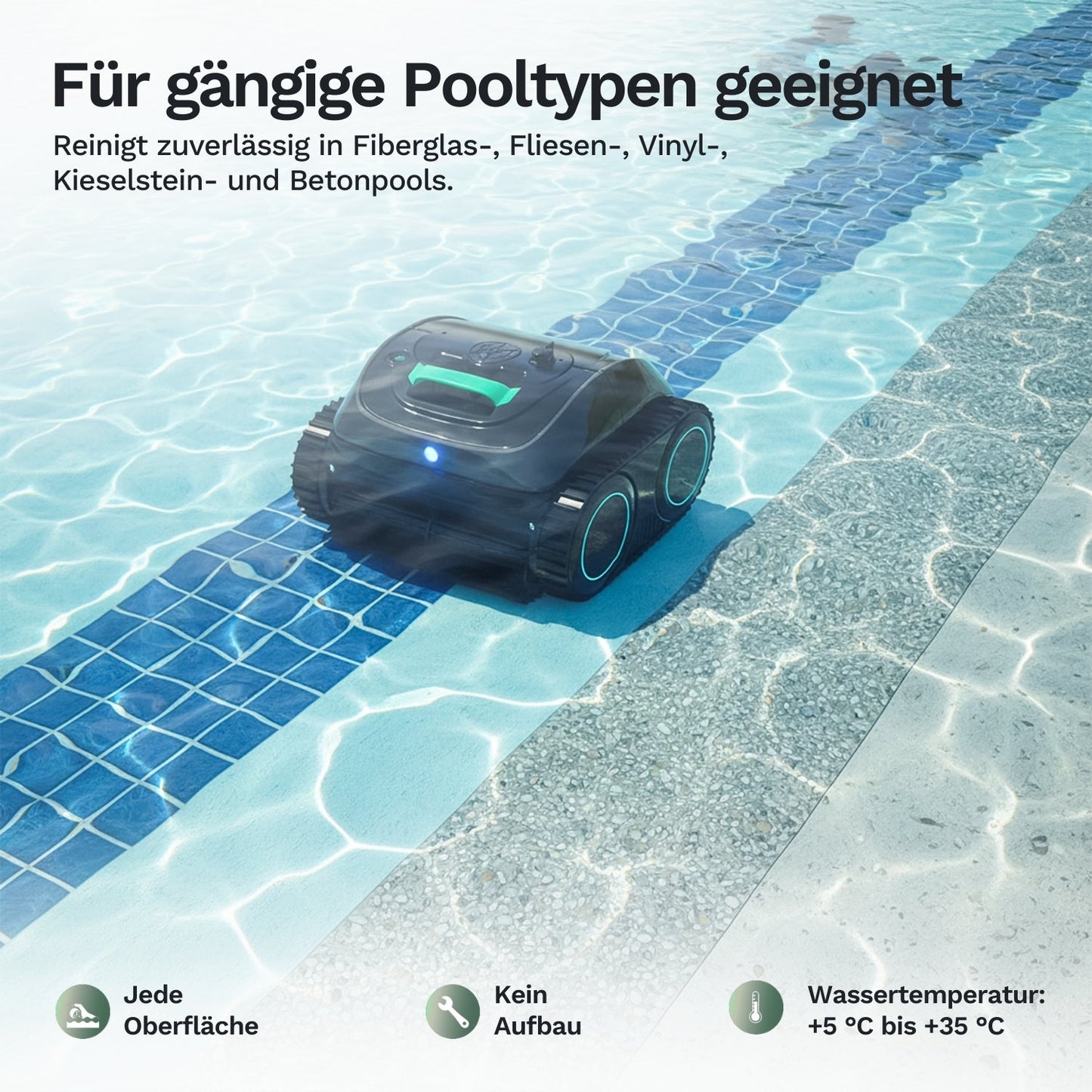 Wybotics Wybot C1 - Akumulatorowy robot basenowy z inteligentną nawigacją