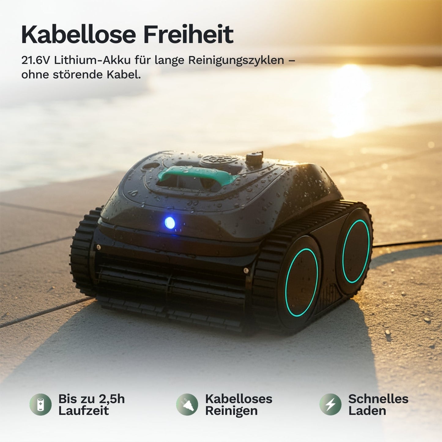 Wybotics Wybot C1 - Akumulatorowy robot basenowy z inteligentną nawigacją