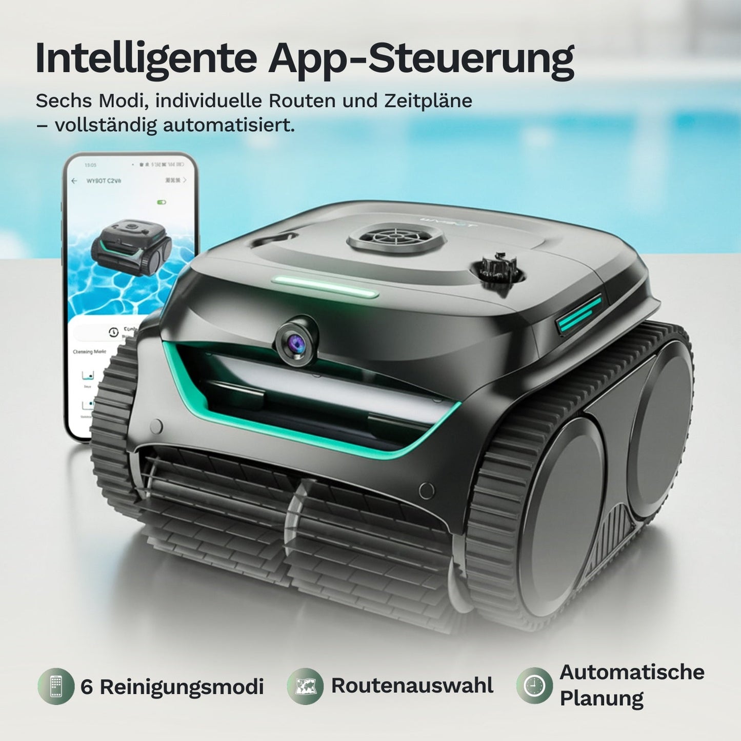 Wybotics Wybot C2 Vision - Akku Poolroboter mit smarter Reinigung
