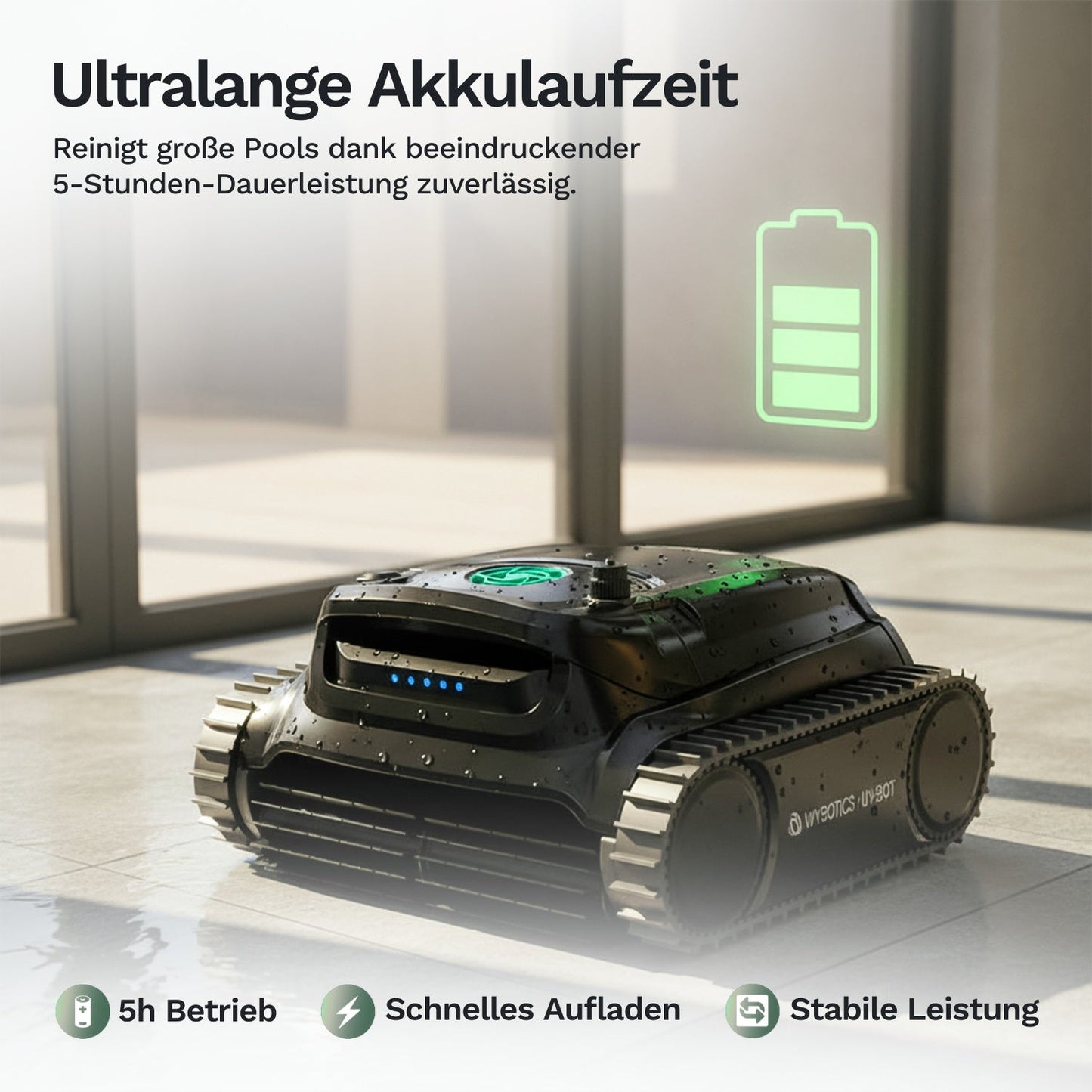 Wybotics Wybot M1 - Akku Poolroboter mit 5 Stunden Akkulaufzeit