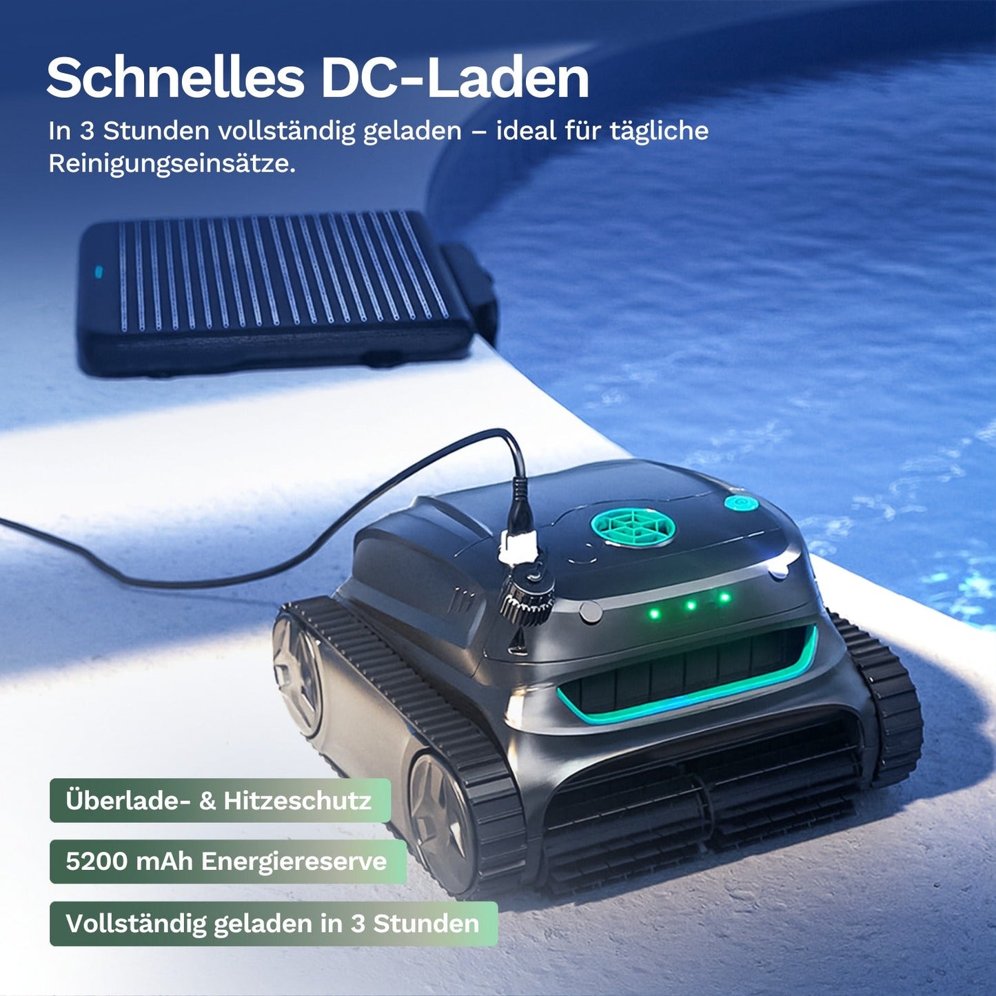 Wybotics Wybot S2 Solar - Akku Poolroboter mit automatischer Schmutzerkennung